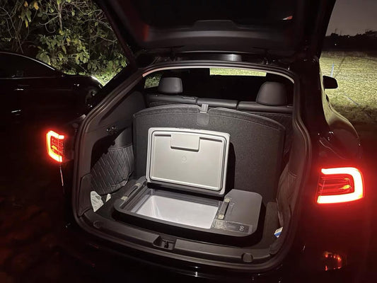Having refrigerator in your Tesla trunk can be a great addition to your travels