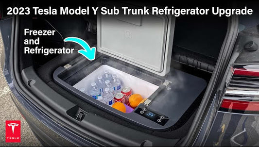 Tesla sub trunk refrigerator and freezer
